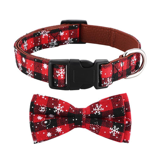 Dapucci Dog Christmas Bow Tie Collar - Adjustable